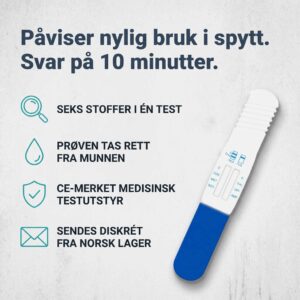 Fordeler ved Multi-6 spyttprøve: seks stoffer, svar på ti minutter, CE-merket