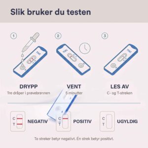 Slik bruker du THC urinprøve: tre dråper, vent fem minutter, les av resultatet